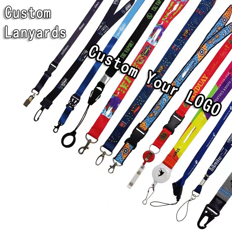 Personalized Custom Printing Logo Lanyard Sublimation Polyester Neck ID Lanyards With Logo Custom