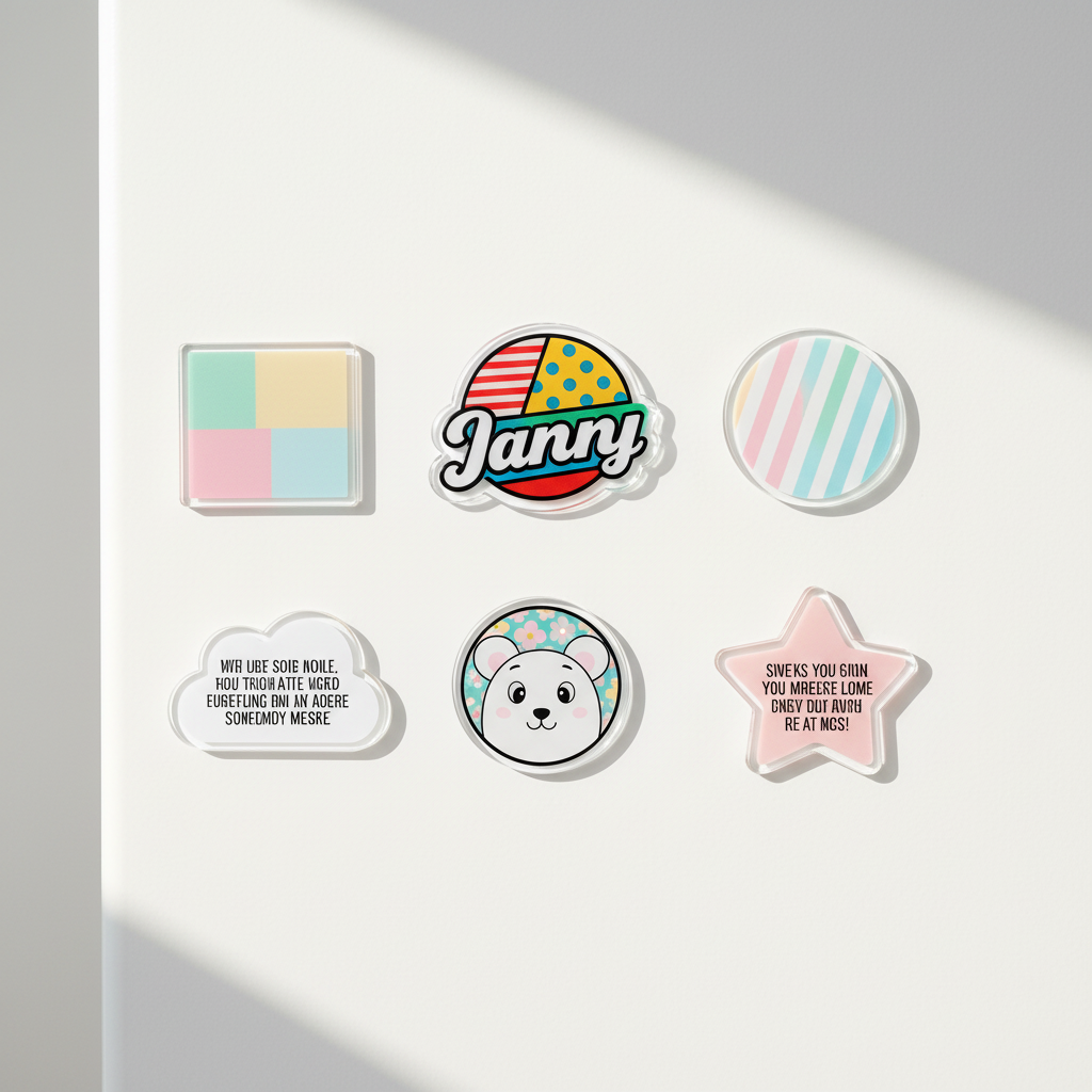 Hot Selling High Quality Acrylic Refrigerator Magnets Stickers for Home Office Decoration