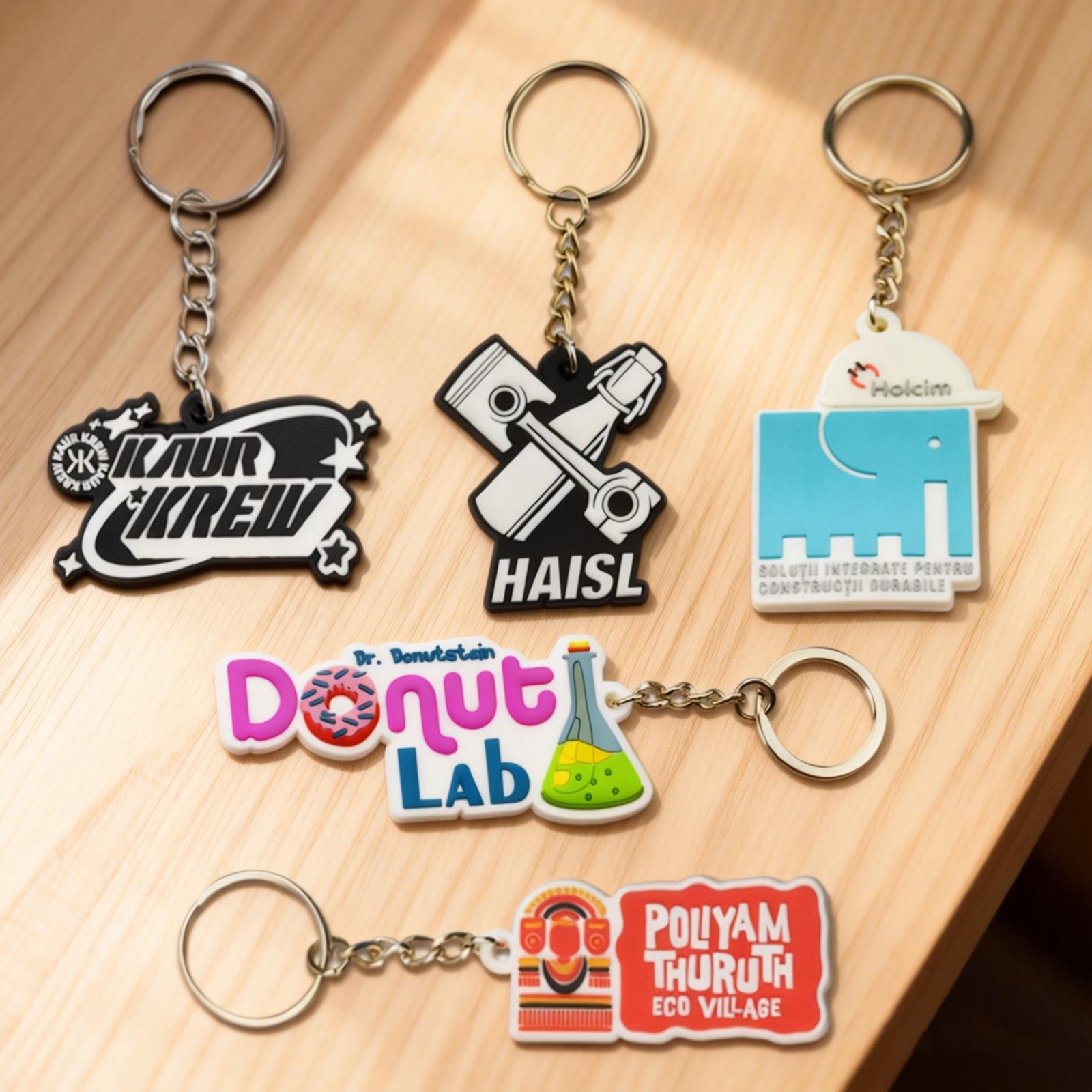 Wholesale Manufacturer Custom Soft Pvc Printed Keychain Rubber 2D 3D Logo Cute Anime Kawai Keychains