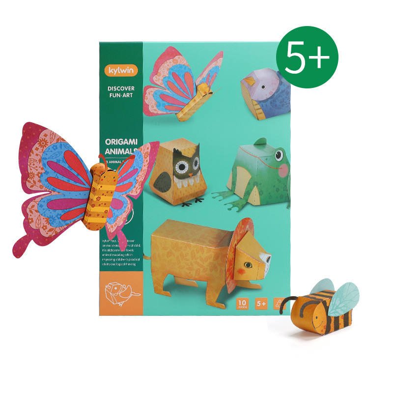 3D Hot Children Origami Paper Book Animal Pattern Selling Educational Creative Animal Paper Craft Origami/Papercuts Toy