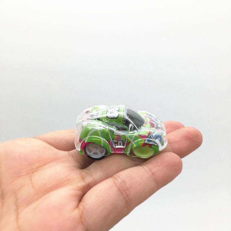 Yuglow Double Layer Transparent Graffiti Mini Pull Back Race Car Candy Toy Gift for Snack Food Package Promotion Gifts
