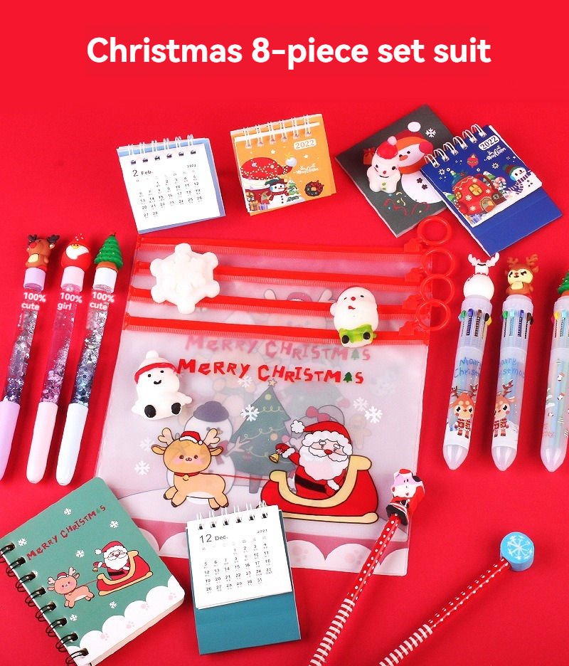Creative Christmas Gift Package Children's Holiday Gifts Primary School Students' Christmas Gift Stationery Set Pencil Case