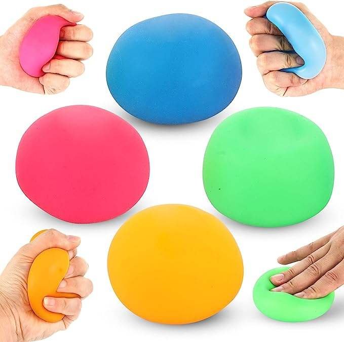 BSBH Customized Logo Squeeze Fidget Stress Ball Toy Soft Inflatable Balls Toys Color Changing 6.5Cm Custom Fidget Toys