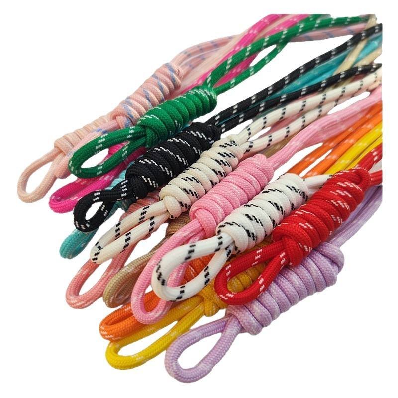 Colorful Braided Rope Lanyard Pendant Fashionable Polyester Bag Keychain Knot Paracord Lanyard Keychain