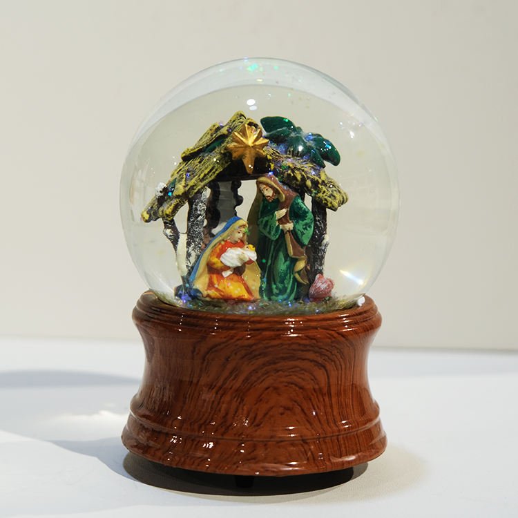 Catholic Holy Crystal Ball Resin Ornament Decoration Religious Crafts Jesus Resin Crystal Ball Religious Crafts