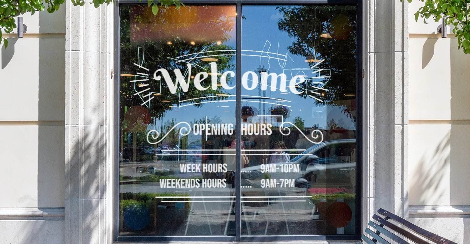 Custom Eco-Friendly Waterproof Vinyl Window Graphics UV Printed Large Wall Decals & Window Covering Stickers Custom Window Decor