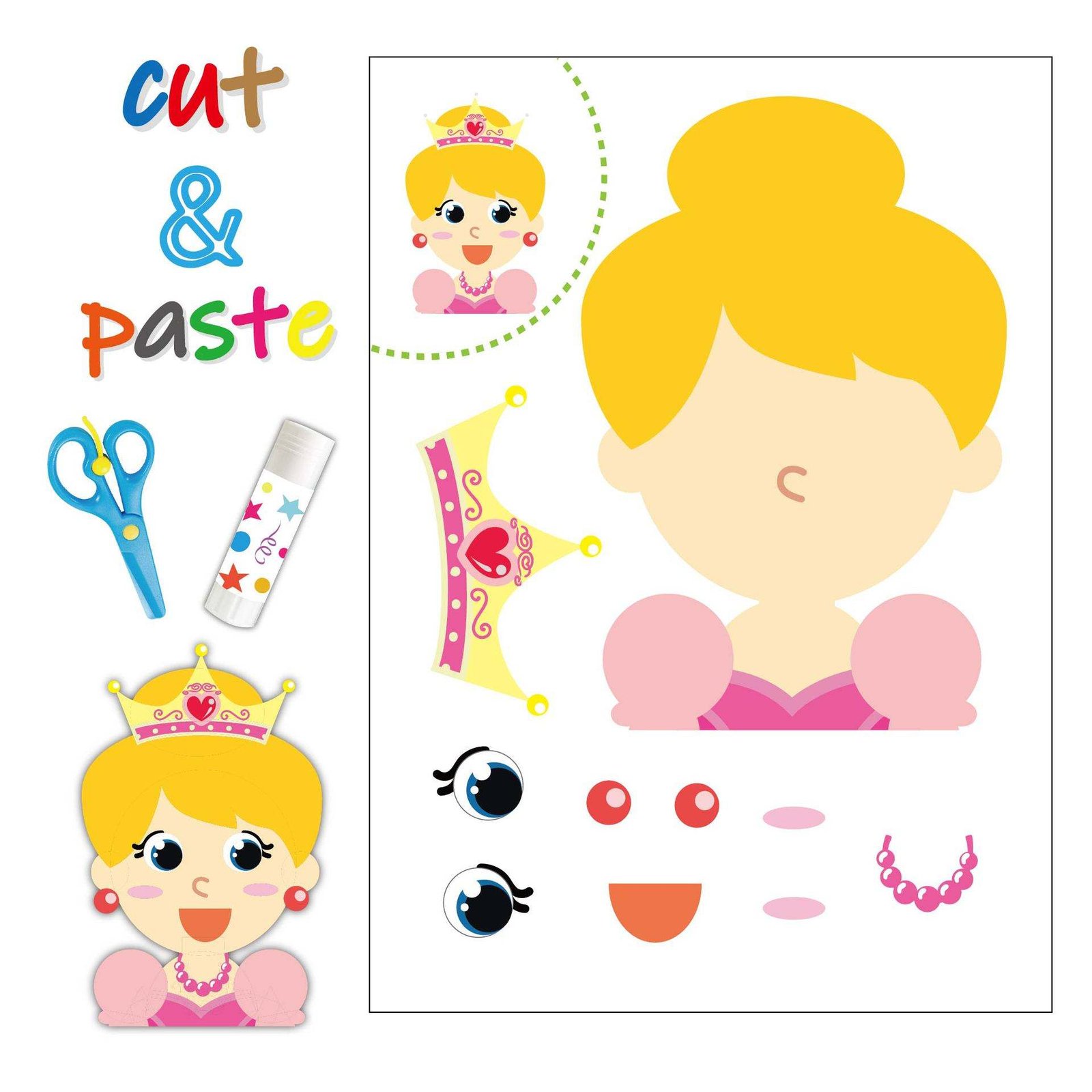 Cut Out Paper Crafts for Kids Scissor Skills Workbook Cut-and-Paste Activities Book Diy Handmade Toy Cartoon Paper-cutting Book