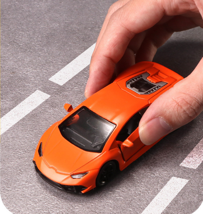 Promotional 1:43 Alloy Diecast Car Model Small Sports Car Toy Metal Springback Simulation Door Opening Kids Snacks Gift