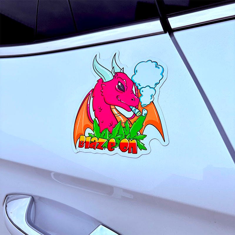 MOQ 20pcs Custom UV Resistant Die Cut Fridge Magnet Stickers Home Decoration Car Bumper Magnet Sticker for Car