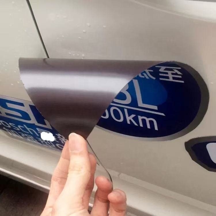 Low MOQ Custom Reusable Car Magnets Weatherproof Decorative Stickers Die Cut Reflective Bumper Magnetic Promotional Car Stickers