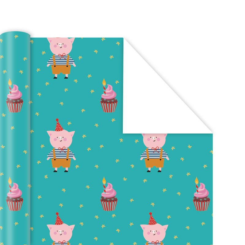 Factory Direct Sale Christmas Gift Wrapping Paper Unicorn Flamingo Birthday Custom Printed Gift Packing Paper Craft