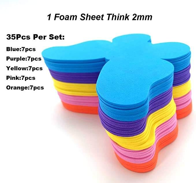 Butterfly Shape Foam DIY Craft Set for Valentine Mother's Day Party Decorations for Paper Crafts