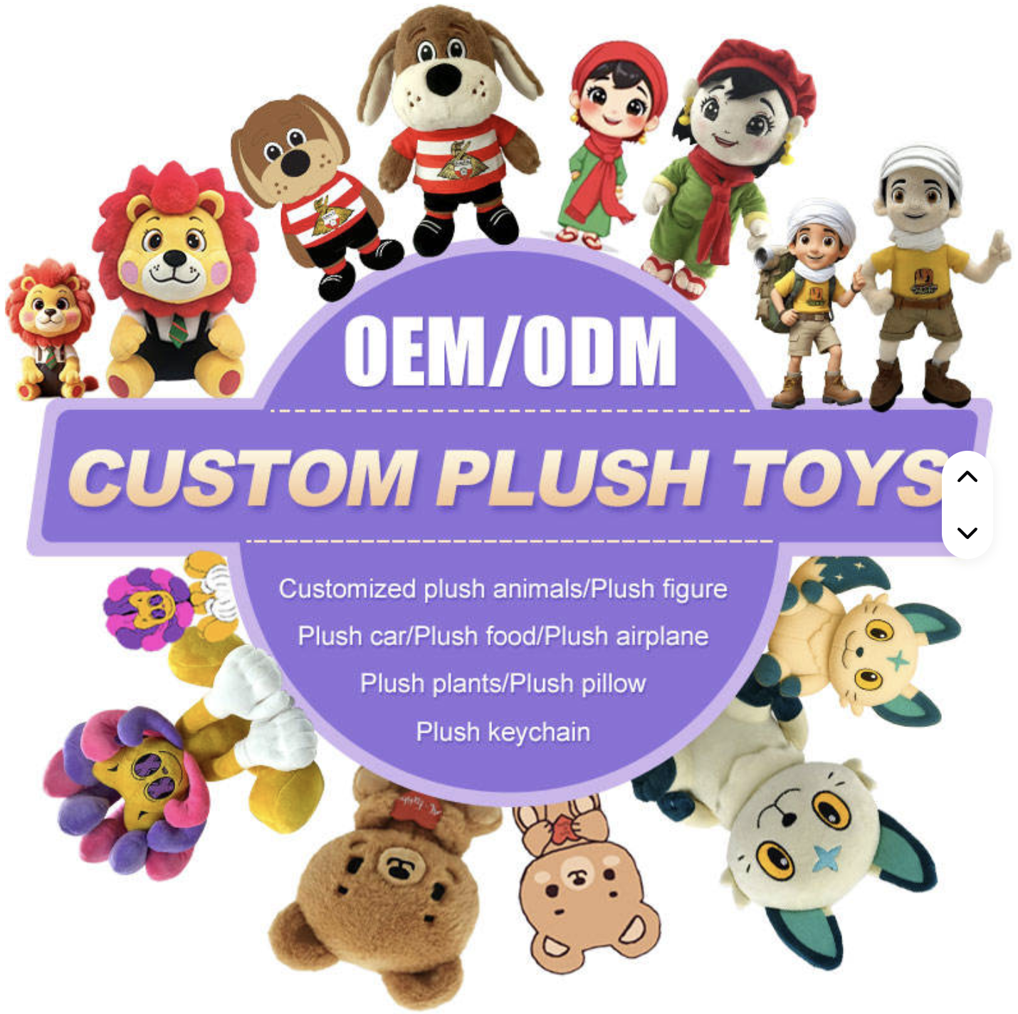 Custom Your Own Design Color Logo Plush Doll Keychains CE CPC Certified Cotton Cloth Animal Toys Promotion Gift with pp Cotton