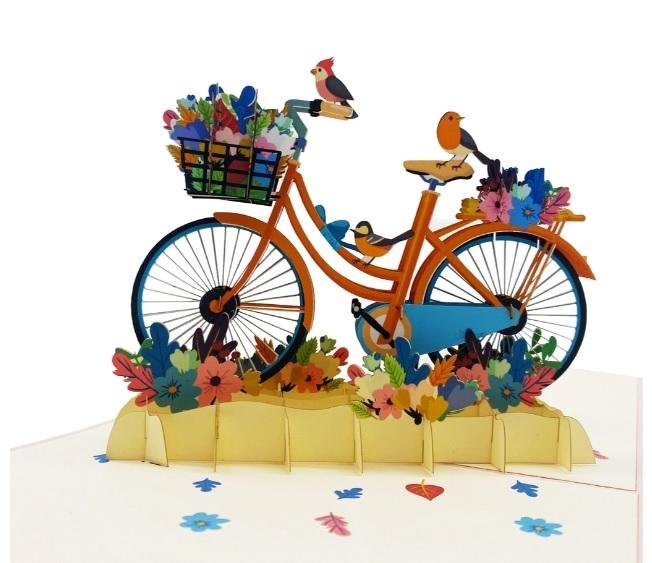 Handmade 3D Pop Paper Crafts for Flowers Card Laser Cut Design Offset Printing Gifts Love Style Custom Size Viet-Craft