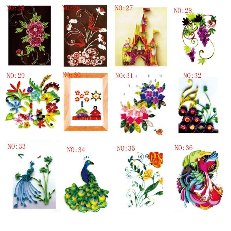 2022 Different Decoration Paper Wholesale DIY Handmade Paper Quilling Designs A4