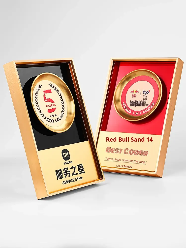 Free Design High-End Eco-friendly Metal Award Plaques Custom-Made Sports Theme Medals Award Customization Company Honor