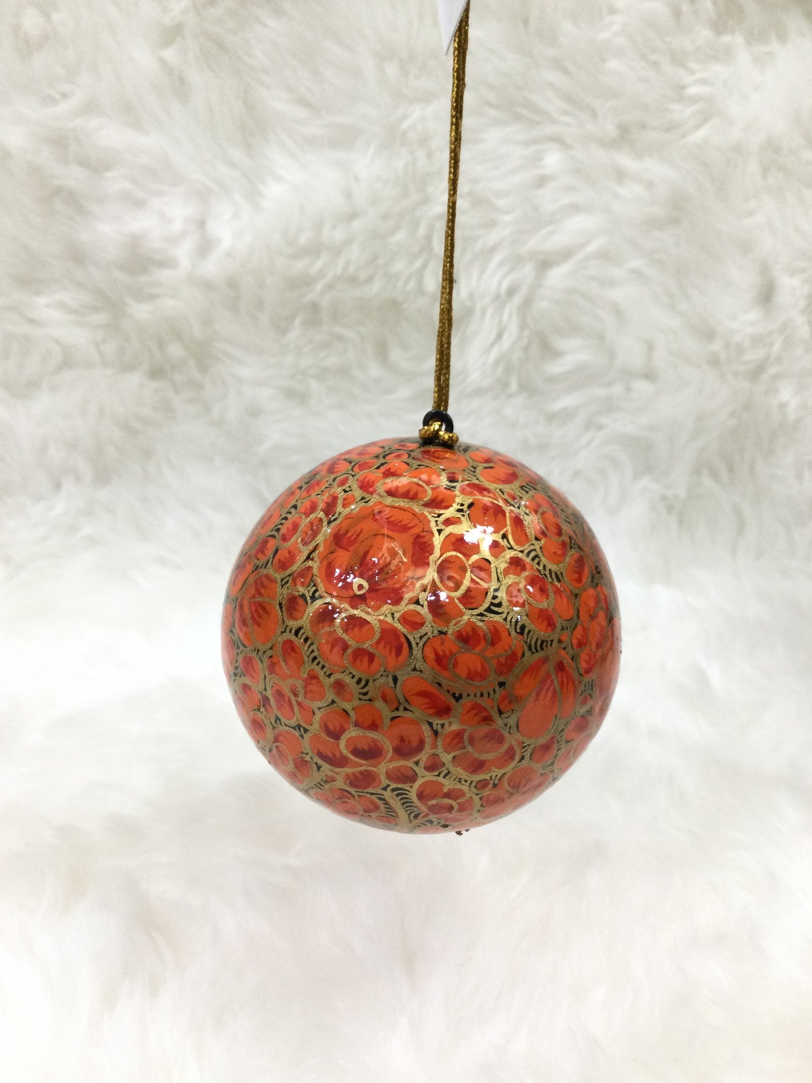 Hot Selling Elegant Eco-Friendly Lightweight Handmade Paper Mache Shape Christmas Decorations Luxury Hand Painted Customized