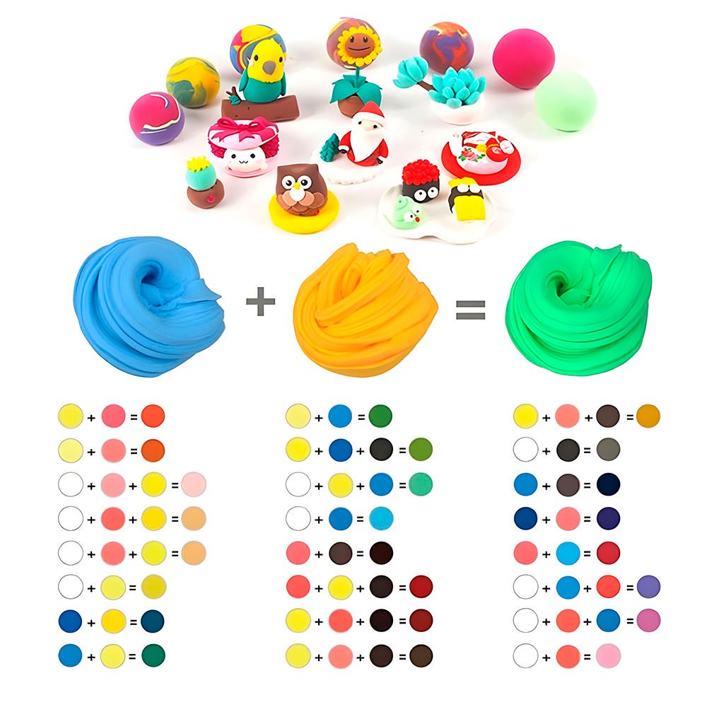 ELE-GATE 36-Color Moldable Polyfoam Crafts for Cartoon-Themed Creative Projects and Toys Model PA.NNM.1117