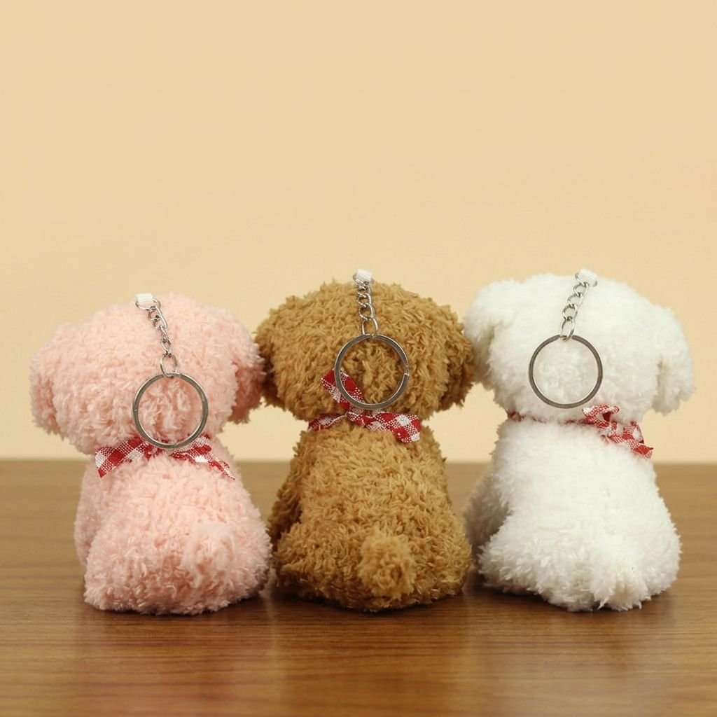 Wholesale Cute Puppy Plushies Keychains Pendant Plush Toy Teddy Dog Custom Stuffed Animal for Promotion Gift