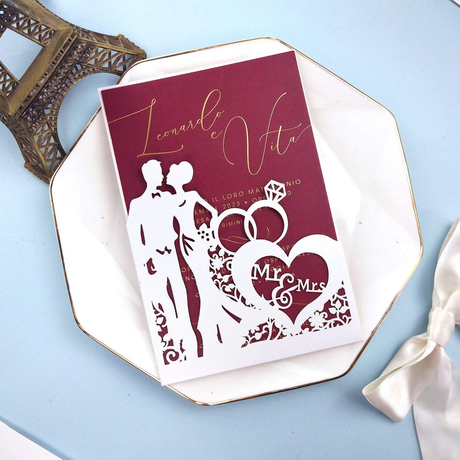 Luxury Laser Cut Wedding Invitation Good Printing Quality Luxury Paper Greeting Card Wedding Gift Card
