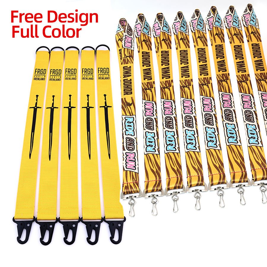 Manufacturer Custom Logo Silk Screen Printed Neck Retractable Name ID Card Badge Holder Polyester Lanyard with Card Holder