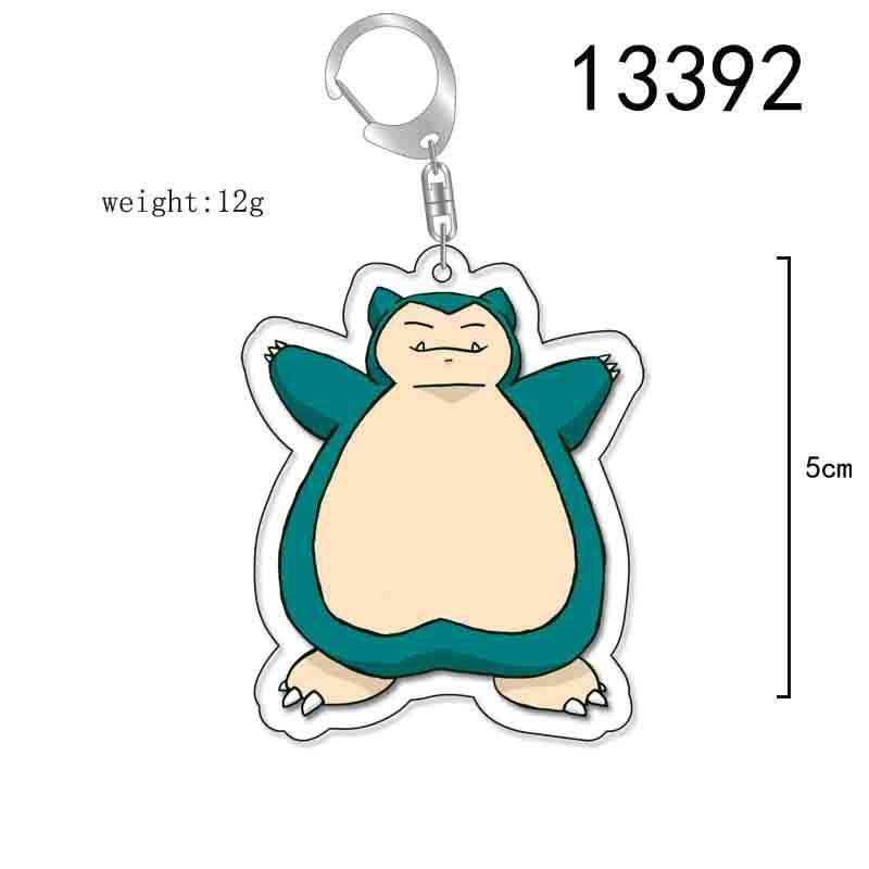 3000 Styles 5cm Size Japan Anime Cartoon Key Chains Pokemoned Pikachu Gengar Eevee Double Sided Plastic Acrylic Keychain Ring