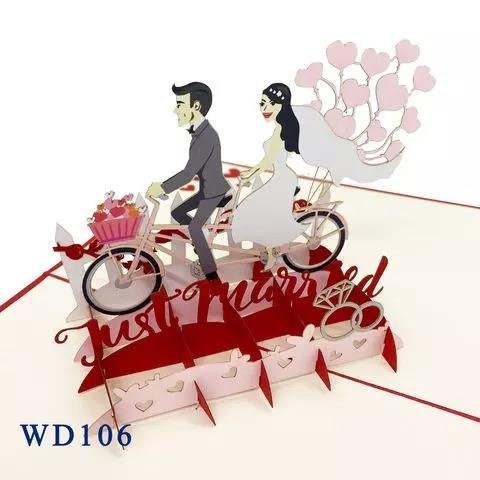 Wholesale Handmade Paper Crafts Wedding Pop up Card for Greeting & Birthday Christmas Gifts & Crafts Handcrafts in Love Style