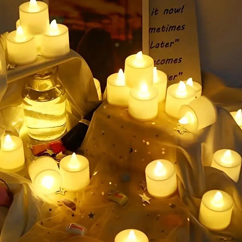 LED Candle Holders & Lanterns-Battery Operated Indoor Decoration for Home Wedding Birthday Ramadan Graduation Festive Events
