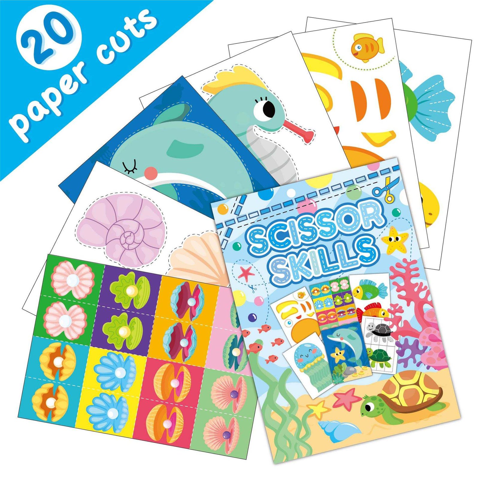 Cut Out Paper Crafts for Kids Scissor Skills Workbook Cut-and-Paste Activities Book Diy Handmade Toy Cartoon Paper-cutting Book