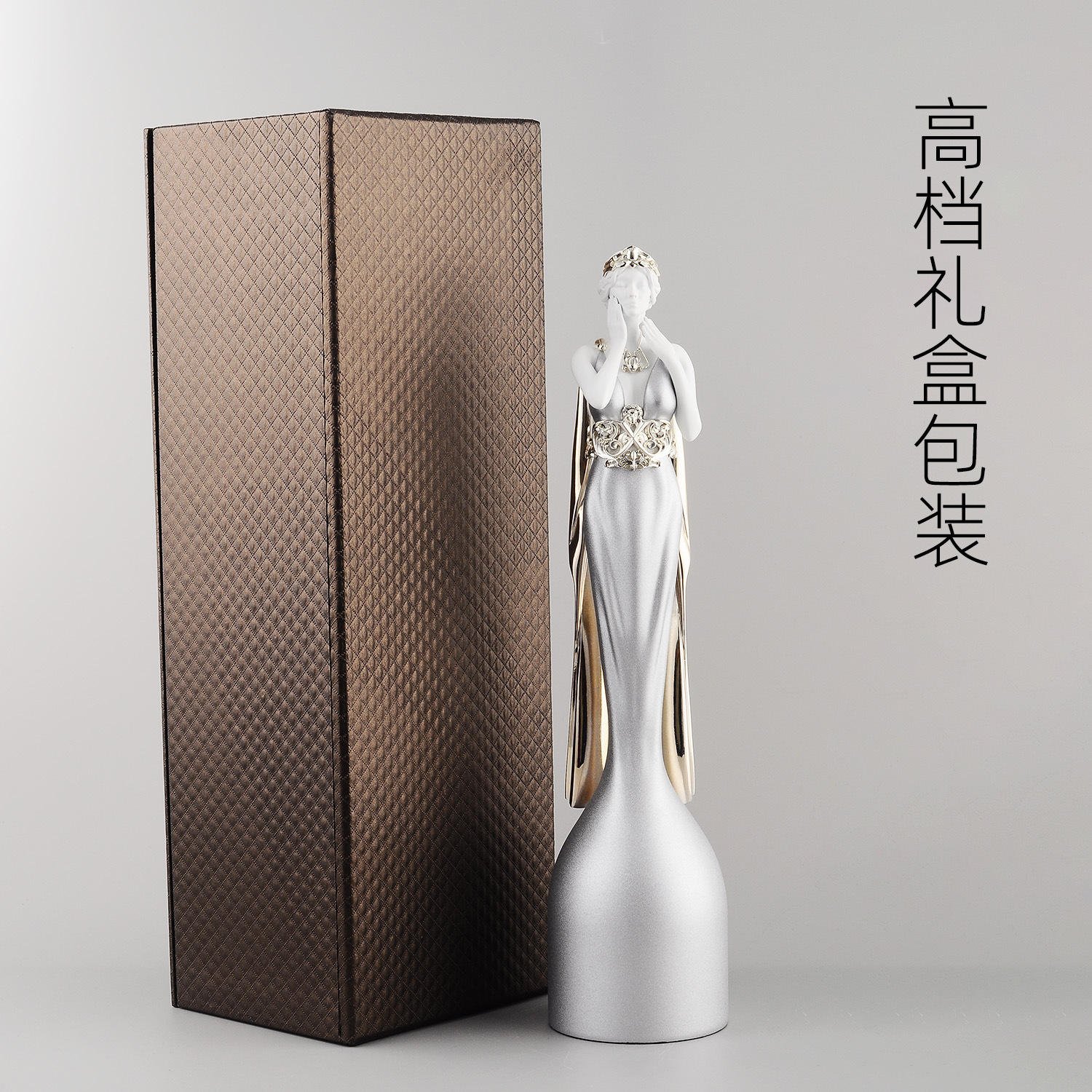 35cm Big Creative Pure Metal Abstract Muse Goddess Trophy Custom MUSE Design Award Art Sculpture