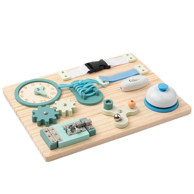 New Montessori Busy Board for Toddlers Wooden Sensory Activity Board for Fine Motor Skills Educational Fidget Travel Toys EN71