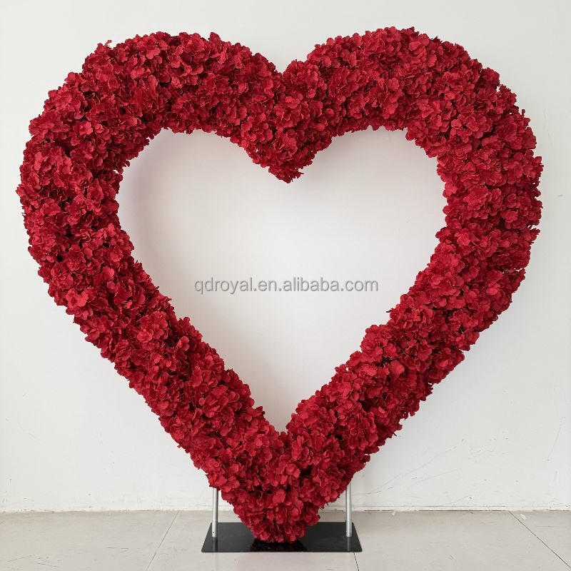 Elegant Wedding Silk Flower Heart Arch Decoration Artificial Flowers Wedding Arch Arrangement and Backdrop for Your Special Day