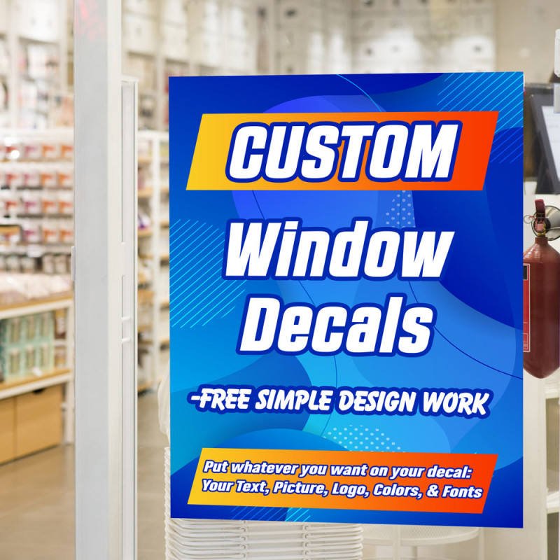 Custom Eco-Friendly Waterproof Vinyl Window Graphics UV Printed Large Wall Decals & Window Covering Stickers Custom Window Decor