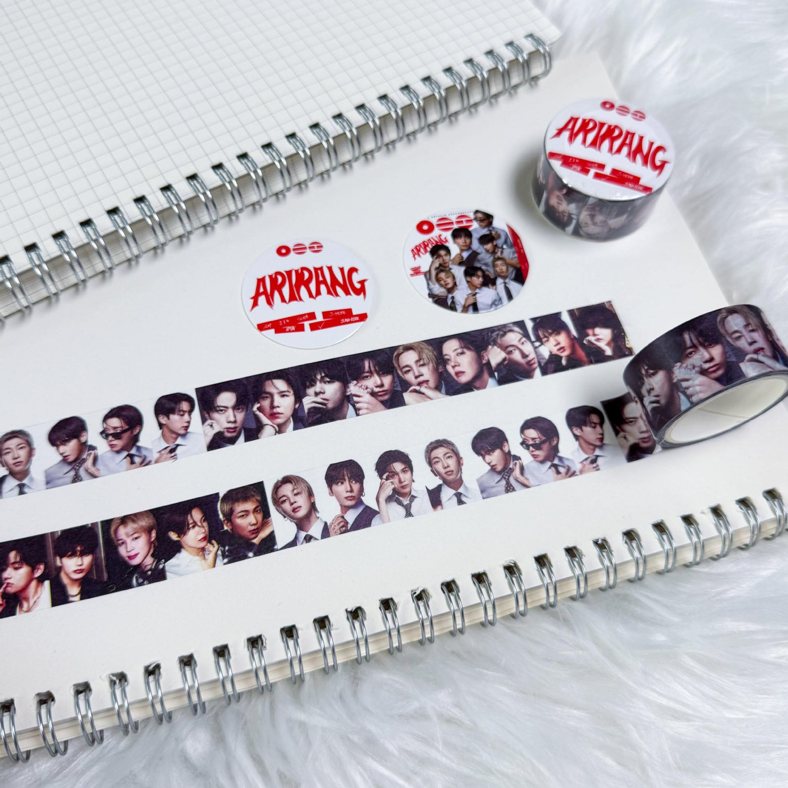 KPOP ARIRANG Photo Sticker Tape Set DIY Scrapbook Decorative Sticker JK JIN JIMIN SUGA V CORTIS Decal Sticker Pack Fans Gift