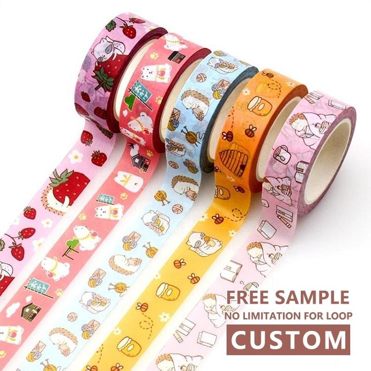 Custom Stationery Planner Washi Tape Roll for Journal Decorative Sticker Masking Tapes Factory