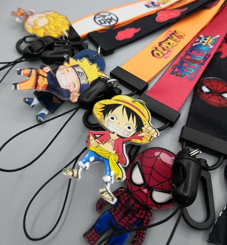 Wholesale Popular Dragon Ball Anime Charm Polyester Heat Print Bulk Stock Lanyard