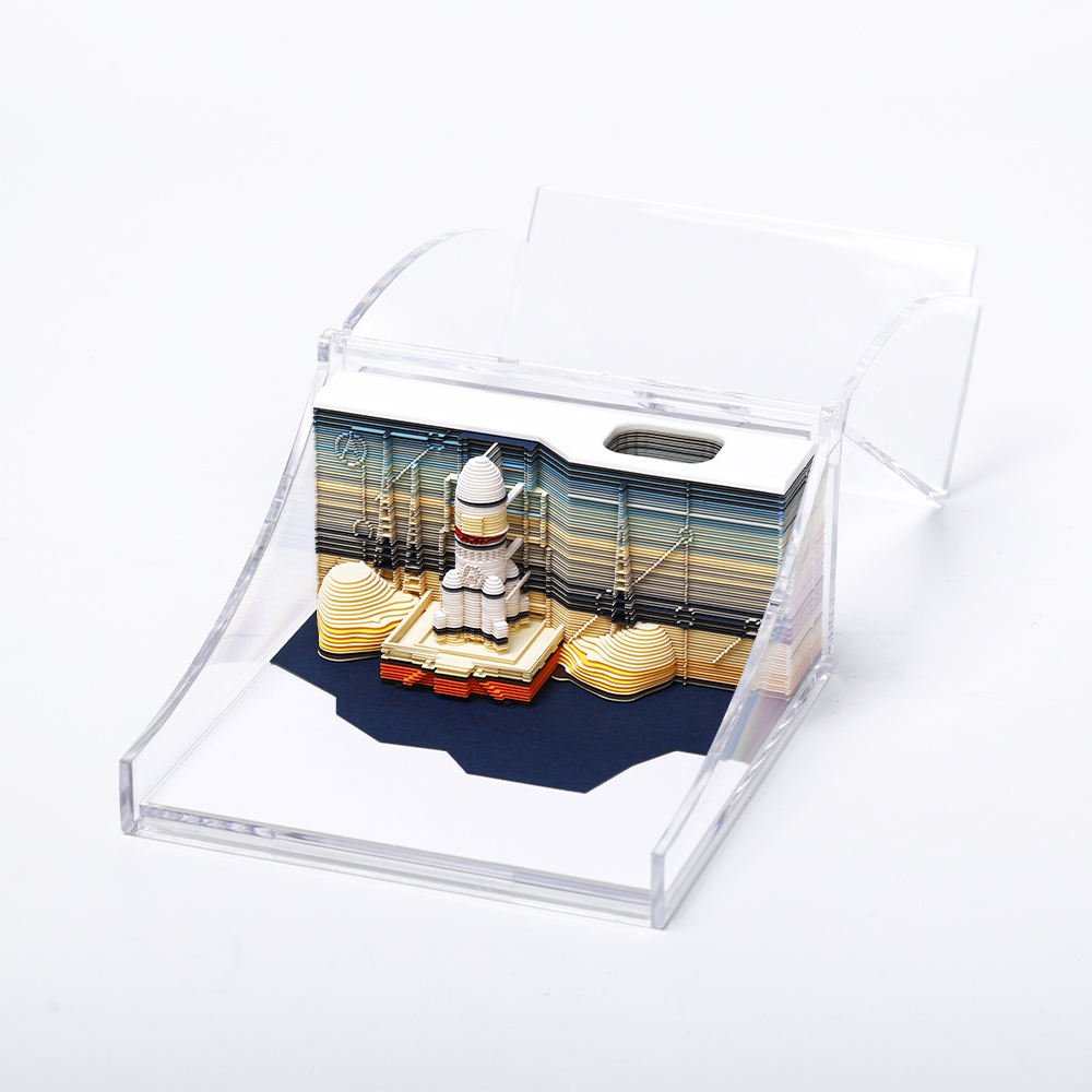 2026 Unique 3d Paper Notes Customized Gift 3D Rocket Model Notepad Space Series Paper Crafts for Children's Day