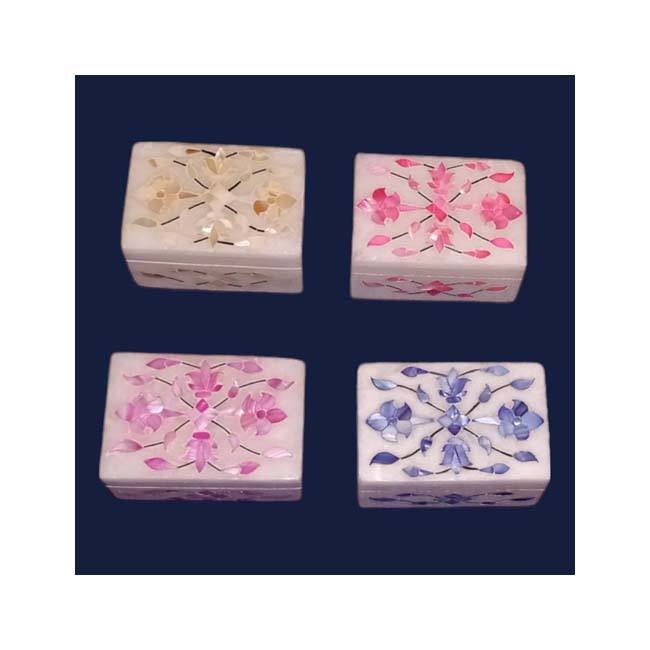 Hot Selling Handmade Marble Brass Inlay Polyfoam Crafts Jewelry Box for Christmas Wedding or Halloween Gifts