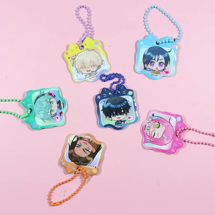 Custom PVC Puffy Keychain Low Moq Pvc Soft Key Chain Charm Cute Animals Kpop Puffy Foam Keychain