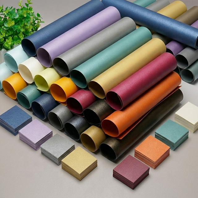 Specialty Shimmering Pearl Paper 120gsm for Luxury Rigid Box Wrapping Printable Pearlescent Specialty Paper for Gift Packaging
