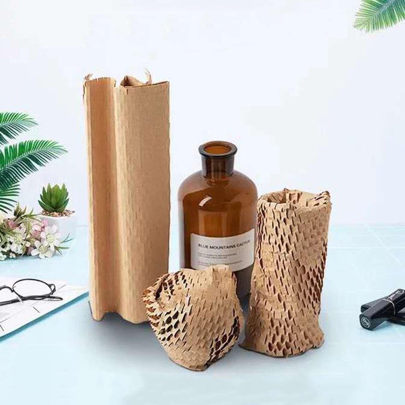 Wholesale Eco-friendly 100% Recyclable Honeycomb Kraft Craft Paper Protective Gift Wrap Grid Paper Kraft Paper