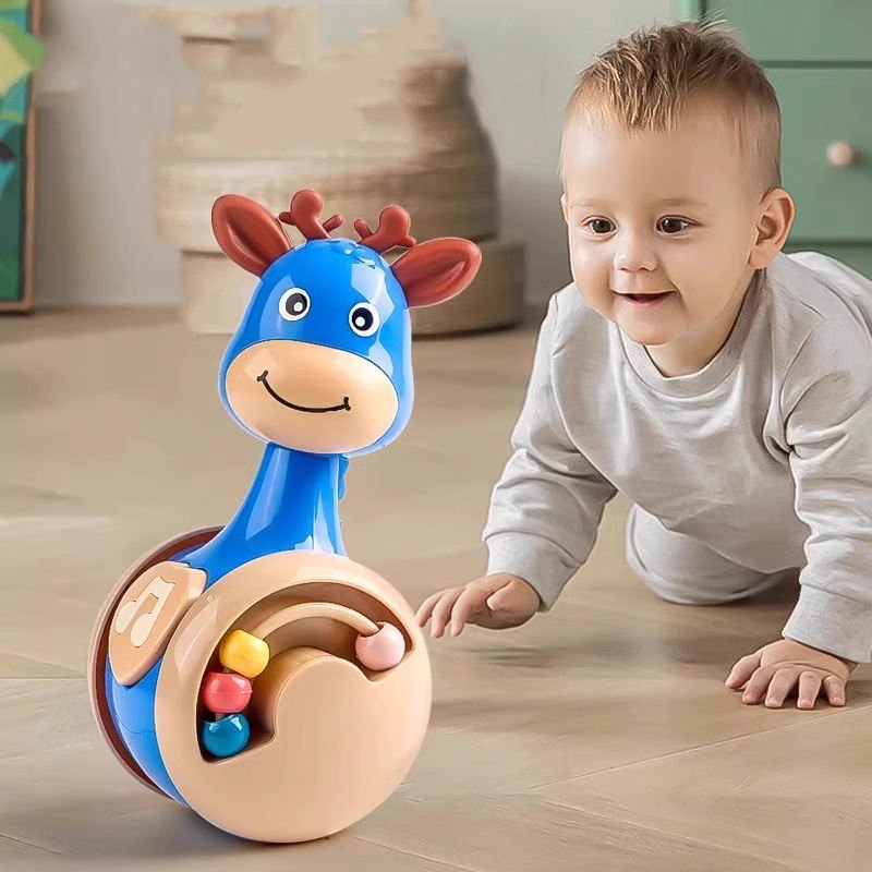 High Quality Children's Educational Promotional Toys Cute Cartoon Design Wobbly Plastic Doll Educational Toy for Babies and Kids