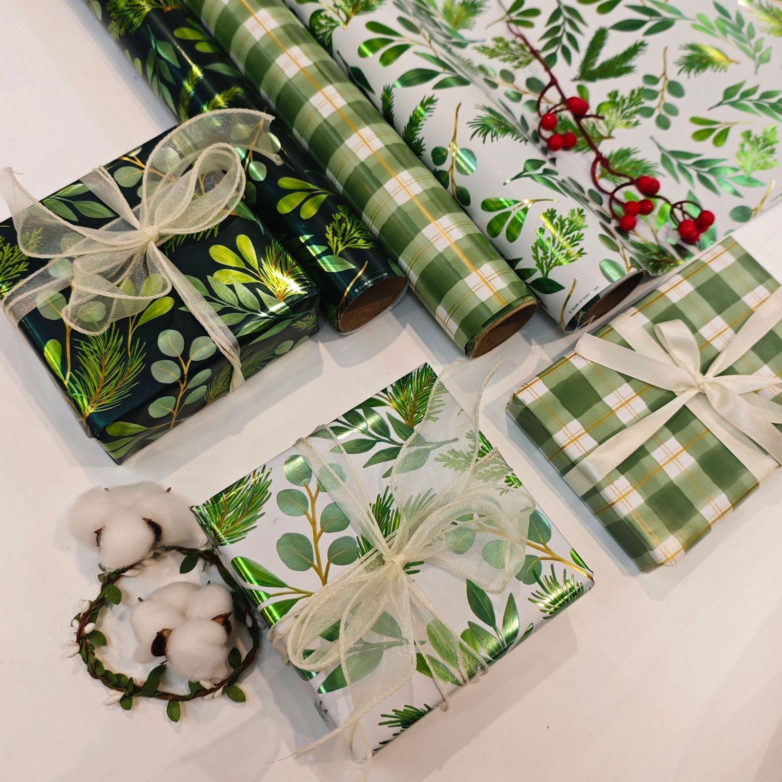Handmade DIY Printed Tissue Paper Craft Double-Sided Roll for Birthday Festival Wedding Packaging Gifts