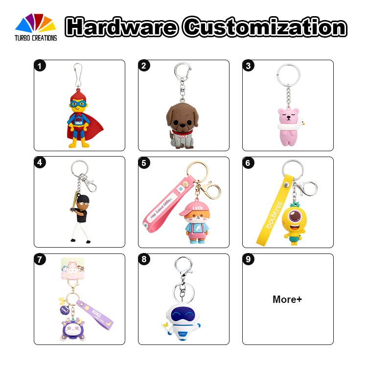 Custom High Quality 3d Pvc Plastic Cute Cartoon Keychain Mini Toy Figure Maker China
