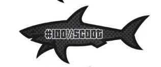 2025 3D Paul Shark Sticker logo Waterproof Cartoon Decoration Sticker Wholesale Inventory Sticker