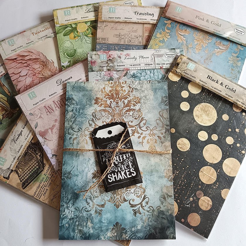 Paper Craft Junk Journal Decoupage Scrapbooking Creative Cardmaking A5 Cardstock DIY Paper Material