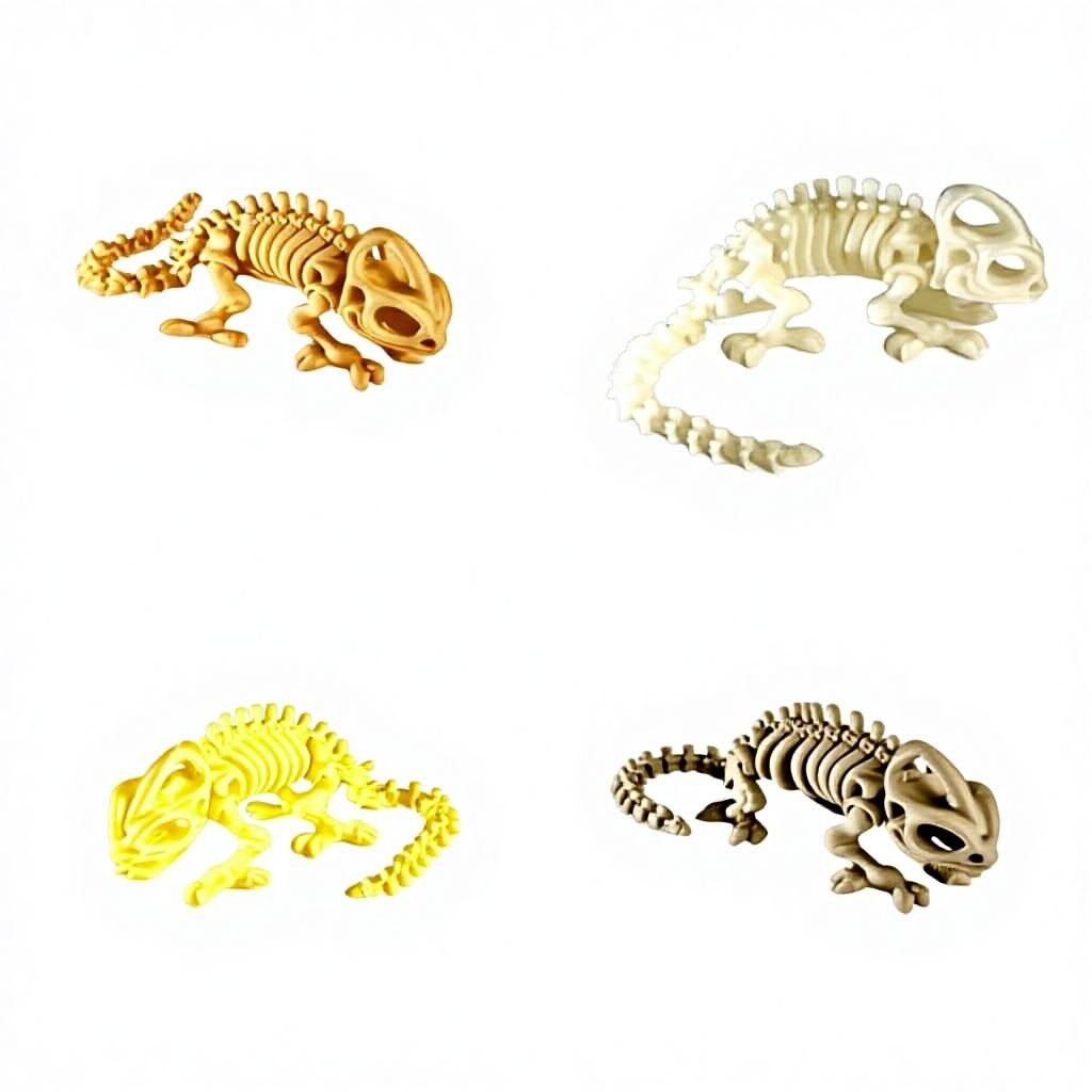 Customizable 3D Printed Chameleon Toy Figurine Personalized Desktop Decor for Home Creative & Cultural Collectible Artifacts