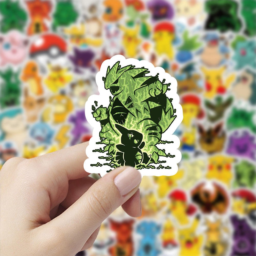 50pcs Boy Pokemo Cartoon Stickers Waterproof Decorative Decals for Teen's Laptop Skateboard Cellphone Luggage Guitar