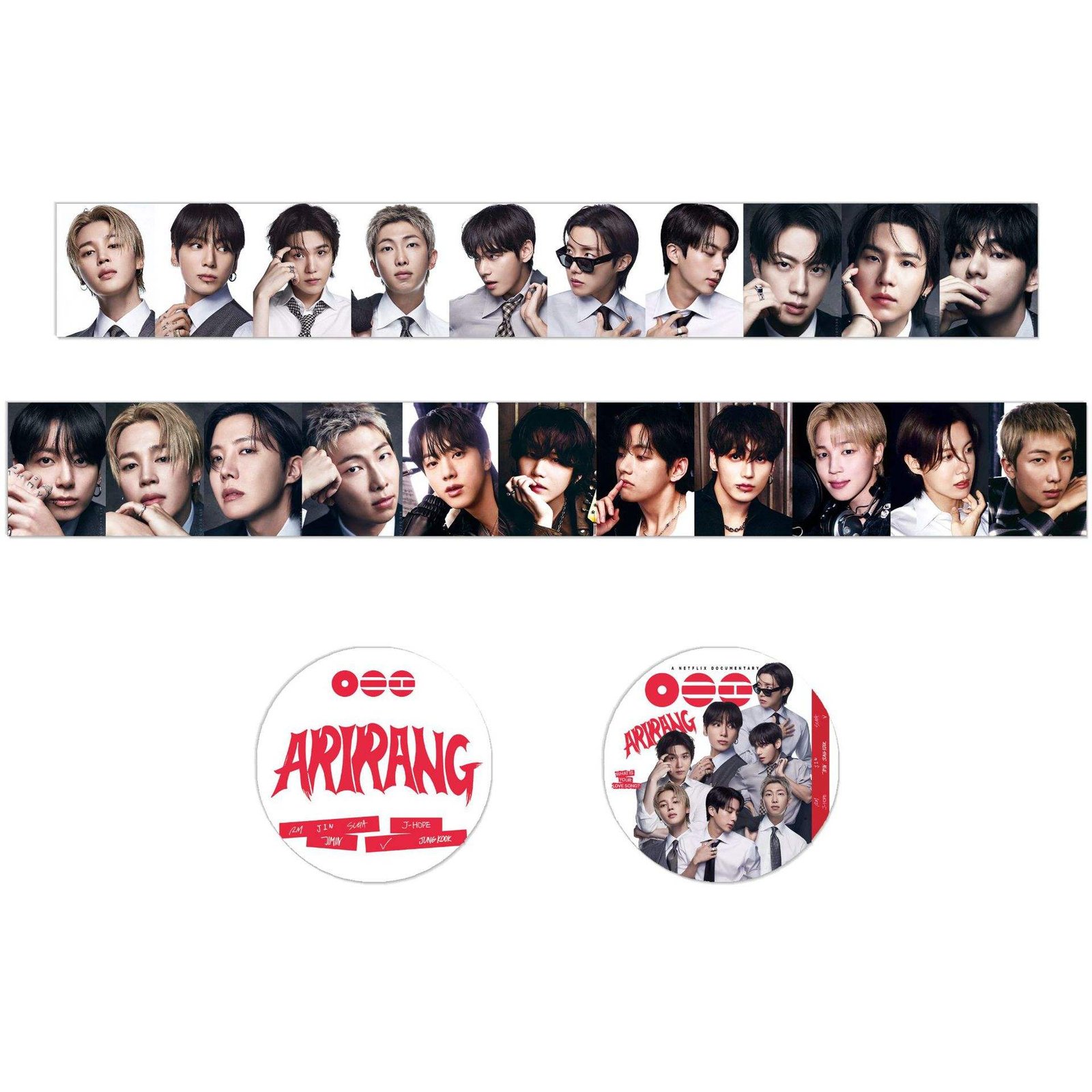 KPOP ARIRANG Photo Sticker Tape Set DIY Scrapbook Decorative Sticker JK JIN JIMIN SUGA V CORTIS Decal Sticker Pack Fans Gift