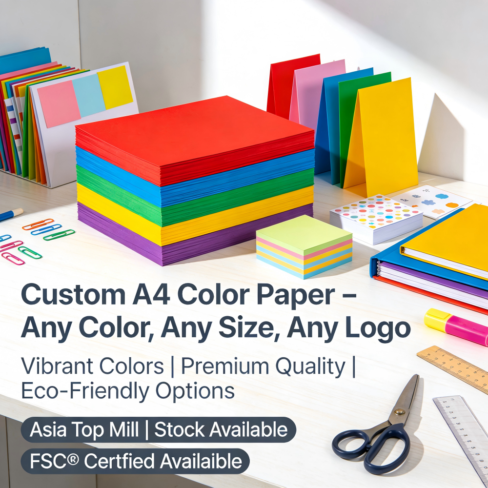 Custom A4 Color Paper Any Color GSM Size | 120-300gsm Cardstock for Printing Crafts Office School